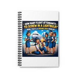 Spiral Notebook - Ruled Line - Ilustracion estilo cartoon retro de alto impacto para tripulacion de pista y crew airp...
