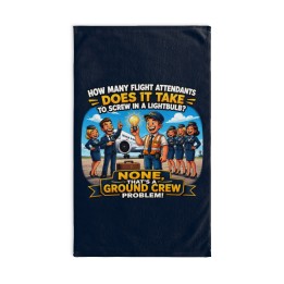 Hand Towel - Ilustracion cartoon retro-moderno de tripulacion aerea y humor de cultura aeroportuaria - mockup