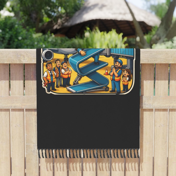 Boho Beach Cloth - You Haven't Lived Until You Try Folding a Jet Bridge during Outdoor Fun - mockup